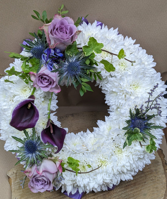 Based wreath - Quality Flowers from Ann's Flowers - Just £85! Shop now at Ann's Flowers