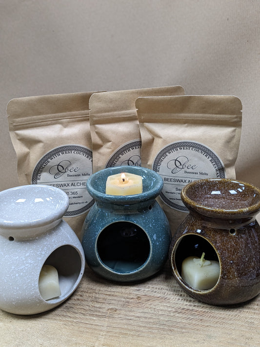 Candle wax Burner gift set - Quality Flowers from Beeswax Alchemy - Just £14.75! Shop now at Ann's Flowers