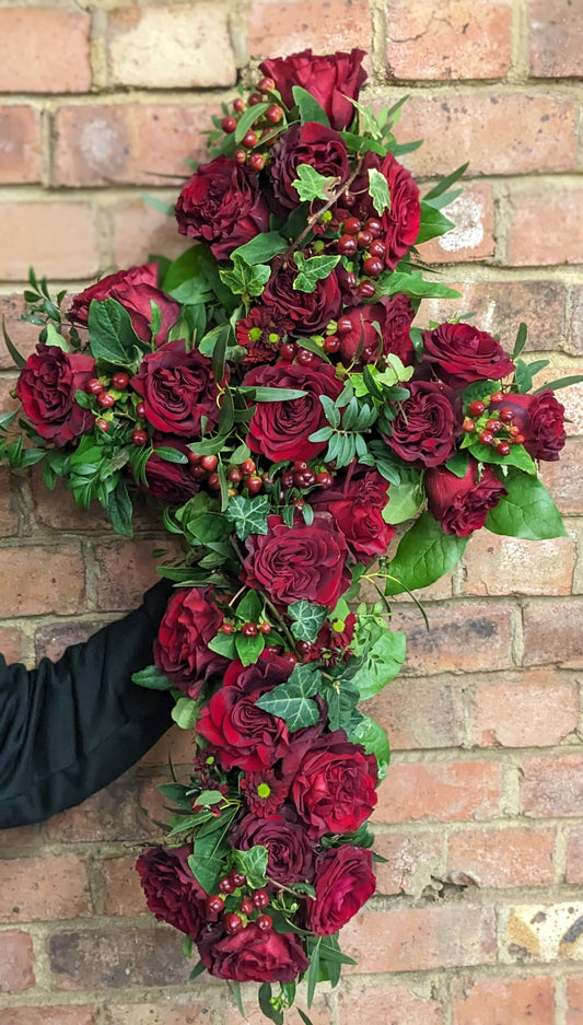 Rose Cross - Quality Flowers from Ann's Flowers - Just £110! Shop now at Ann's Flowers
