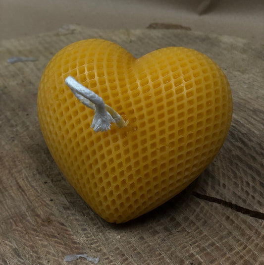 Heart beeswax mesh candle - Quality Flowers from Beeswax Alchemy - Just £10! Shop now at Ann's Flowers