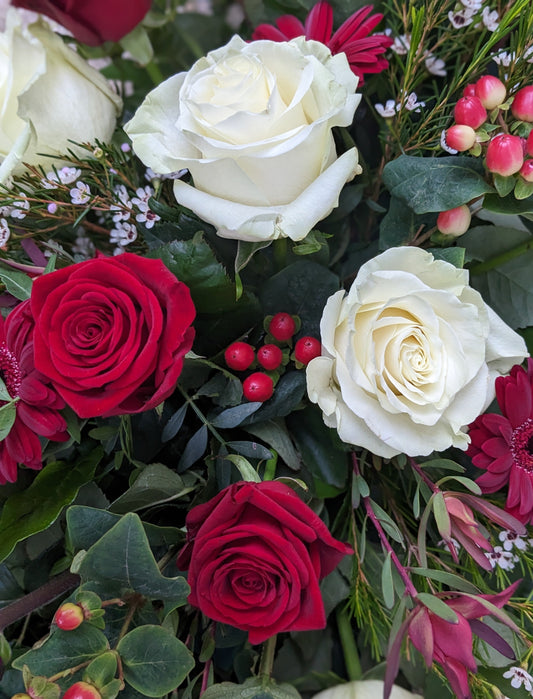Rose Casket spray - Quality Flowers from Ann's Flowers - Just £150! Shop now at Ann's Flowers
