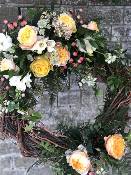 Willow Wreath - Quality Flowers from Ann's Flowers - Just £55.00! Shop now at Ann's Flowers